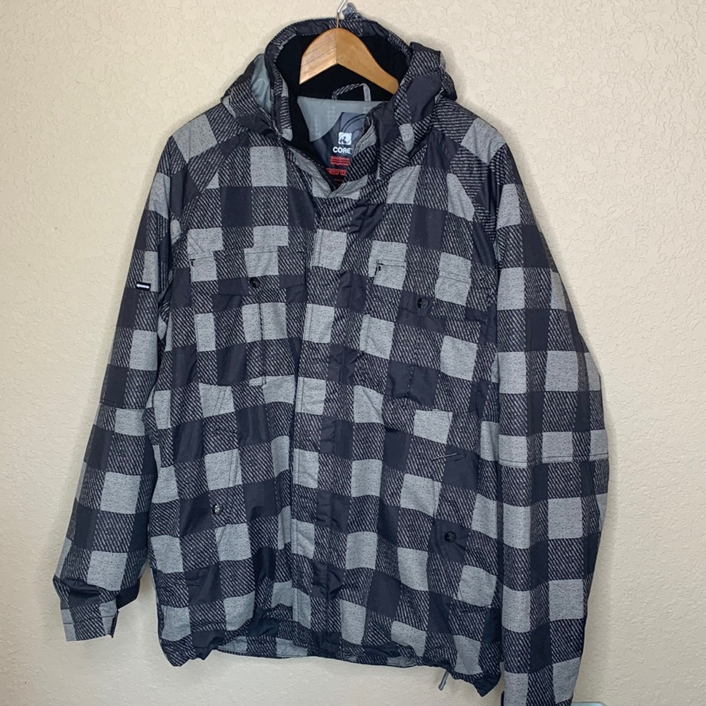 Rip Zone Core Snowboarding Jacket grey & black